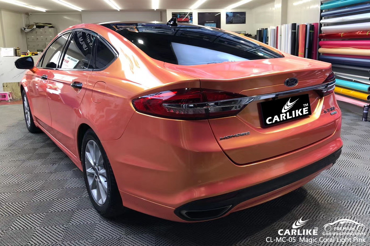 CL-MC-05 magic coral light pink car wrap gloss for FORD Normandy France