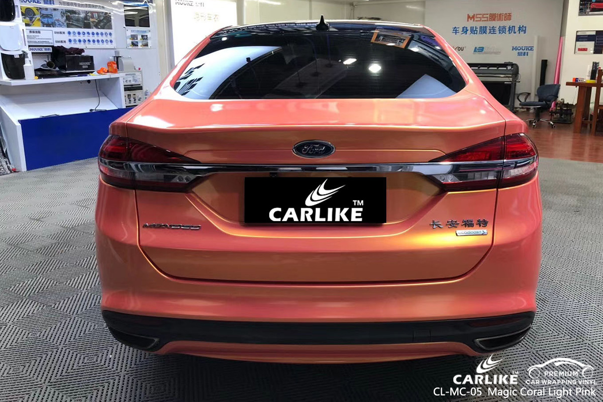 CL-MC-05 magic coral light pink car wrap gloss for FORD Normandy France