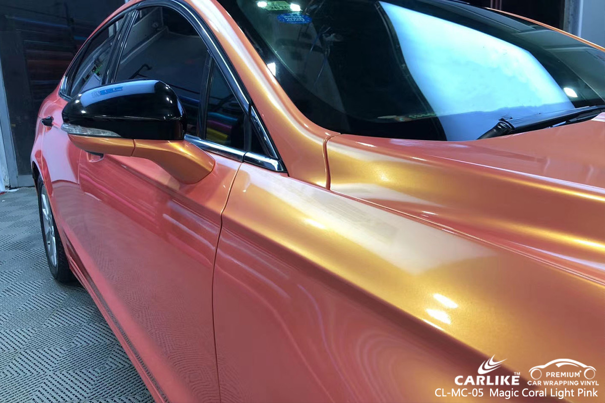 CL-MC-05 magic coral light pink car wrap gloss for FORD Normandy France