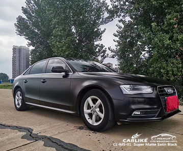AUDI Wisconsin Amerika Birleşik Devletleri için CL-MS-01 süper mat saten siyah araba sarma filmi