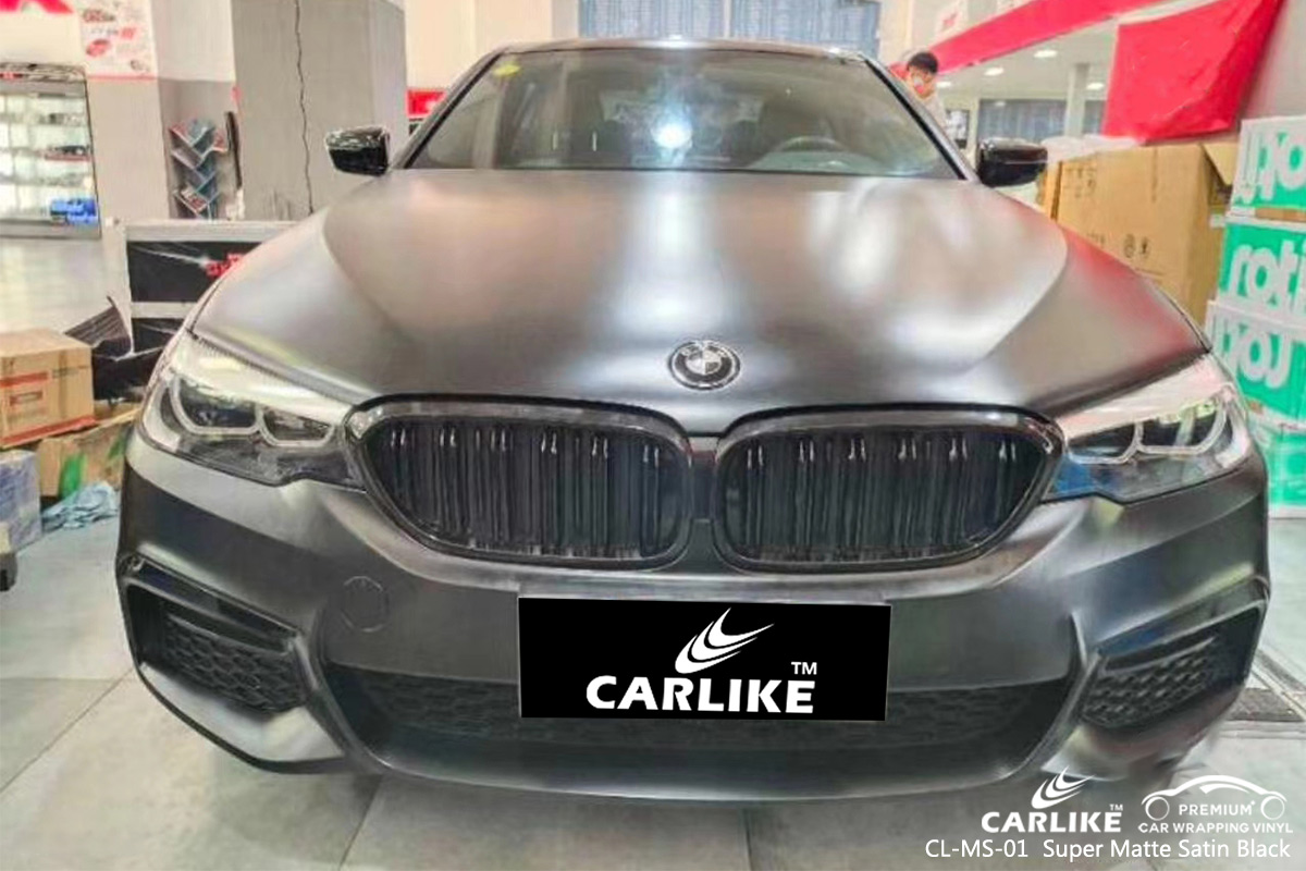 CL-MS-01 super matte satin black motorcycle vinyl films for BMW Ile-de-France France