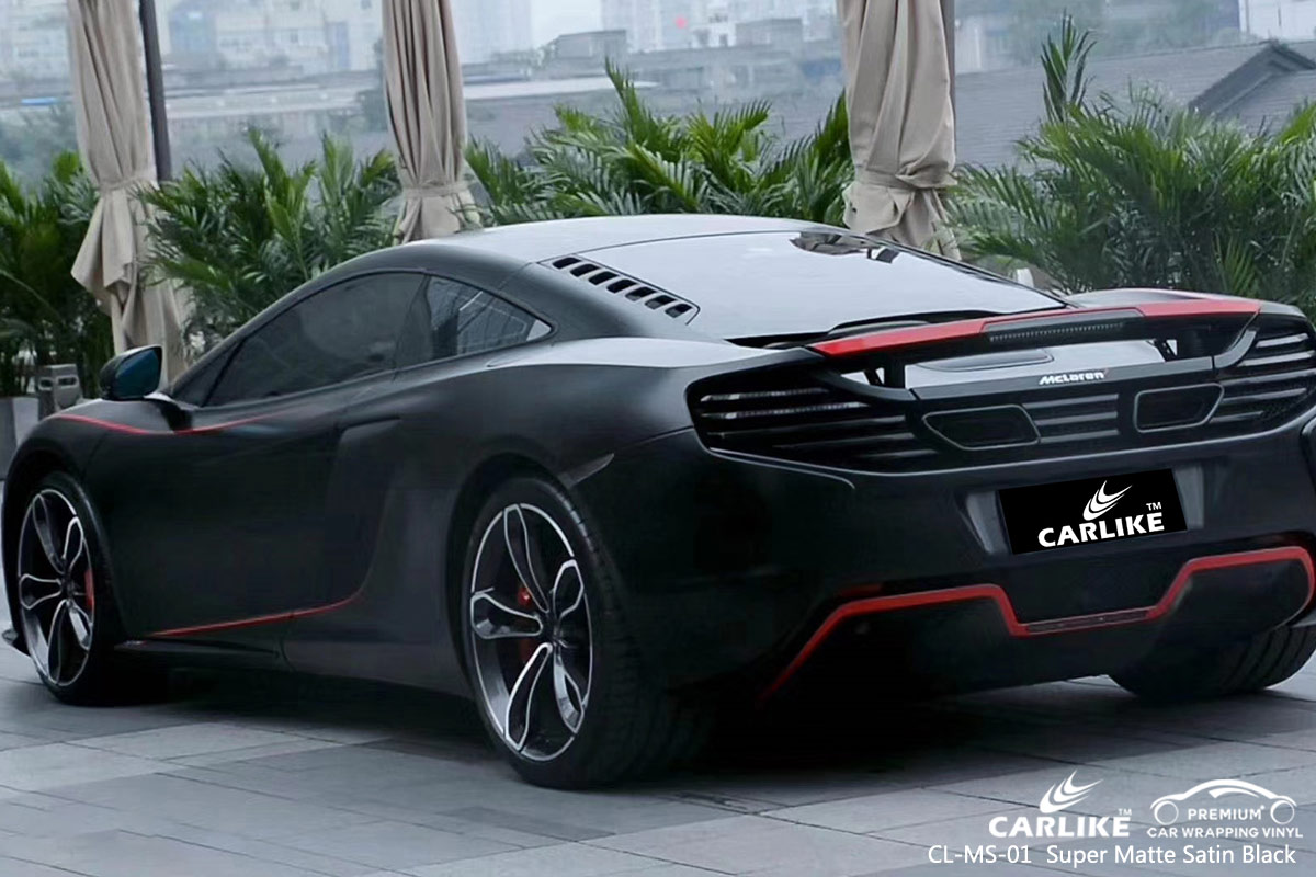 CL-MS-01 super matte satin black protective vinyl for cars for MCLAREN Gelderland Netherlands