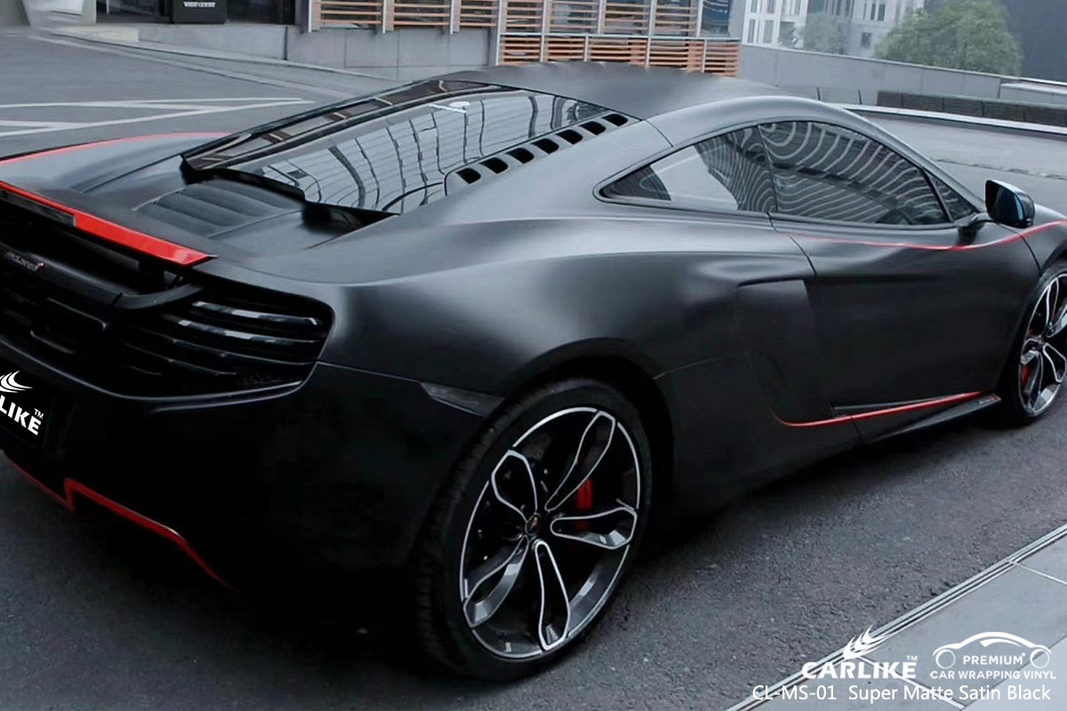 CL-MS-01 super matte satin black protective vinyl for cars for MCLAREN Gelderland Netherlands