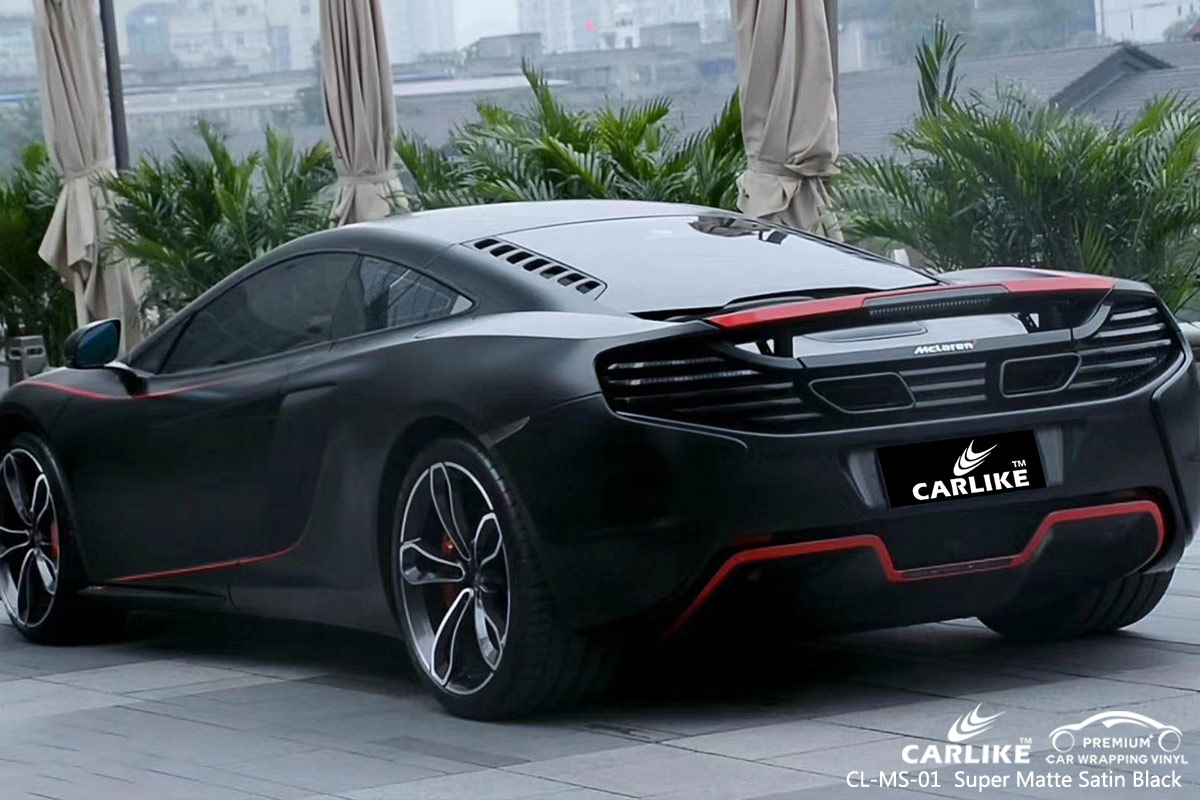 CL-MS-01 super matte satin black protective vinyl for cars for MCLAREN Gelderland Netherlands