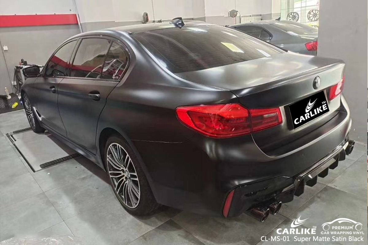 CL-MS-01 super matte satin black motorcycle vinyl films for BMW Ile-de-France France