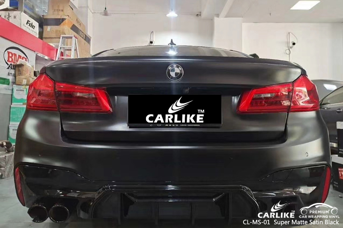 CL-MS-01 super matte satin black motorcycle vinyl films for BMW Ile-de-France France