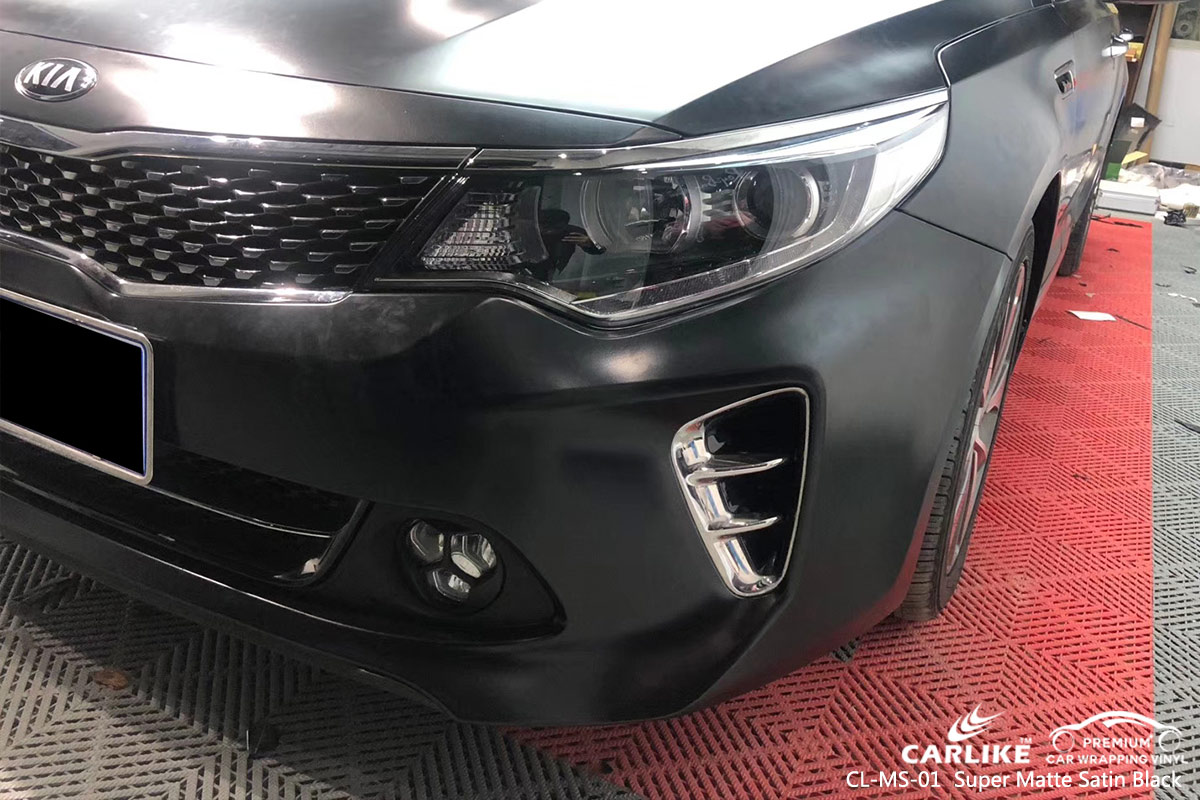 CL-MS-01 super matte satin black wrap vinyl for KIA Sao Paulo Brazil