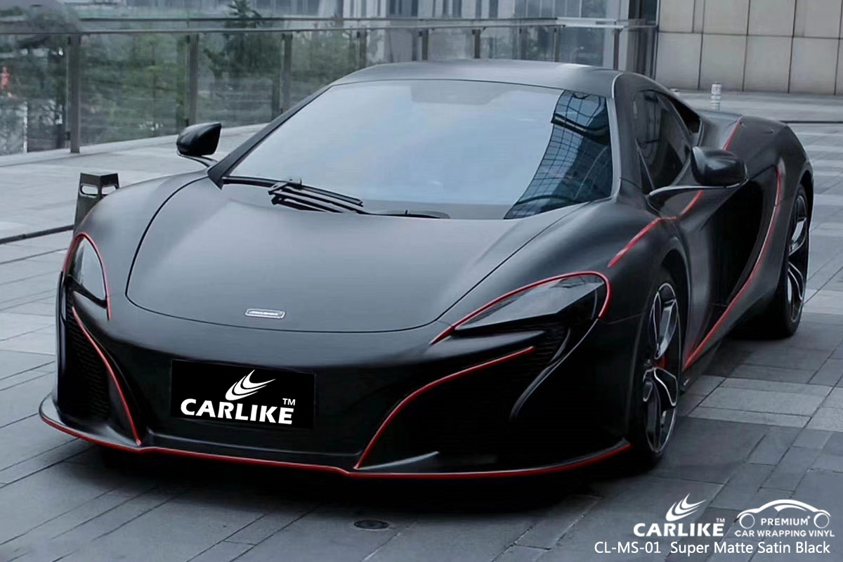 CL-MS-01 super matte satin black protective vinyl for cars for MCLAREN Gelderland Netherlands