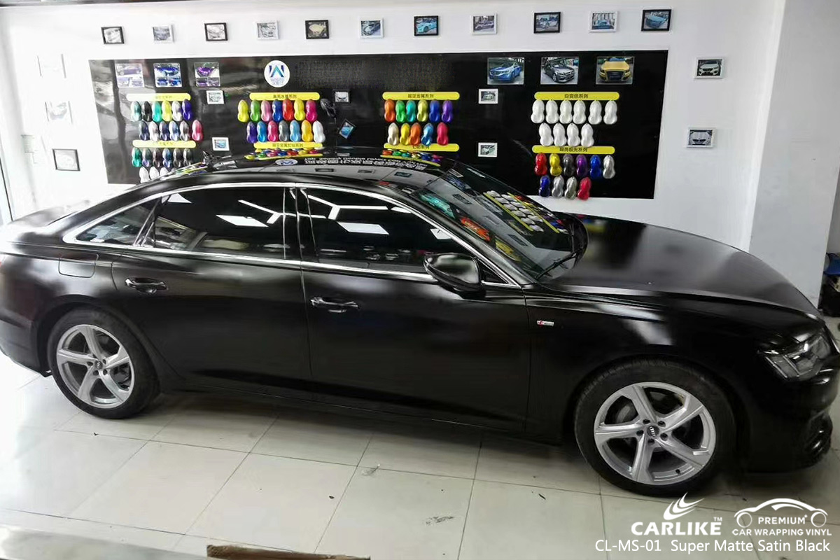 CL-MS-01 super matte satin black car wrapping for AUDI Labuan Federal Territory Malaysia