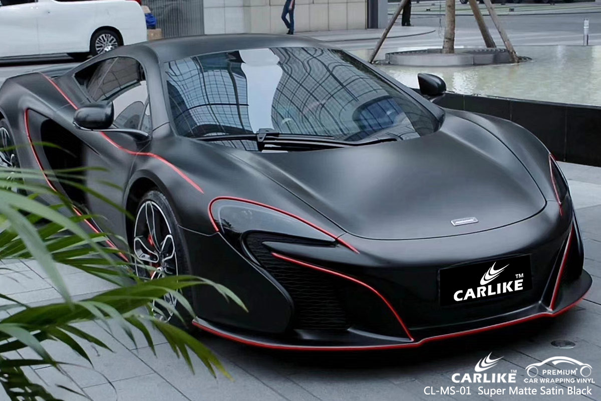 CL-MS-01 super matte satin black protective vinyl for cars for MCLAREN Gelderland Netherlands