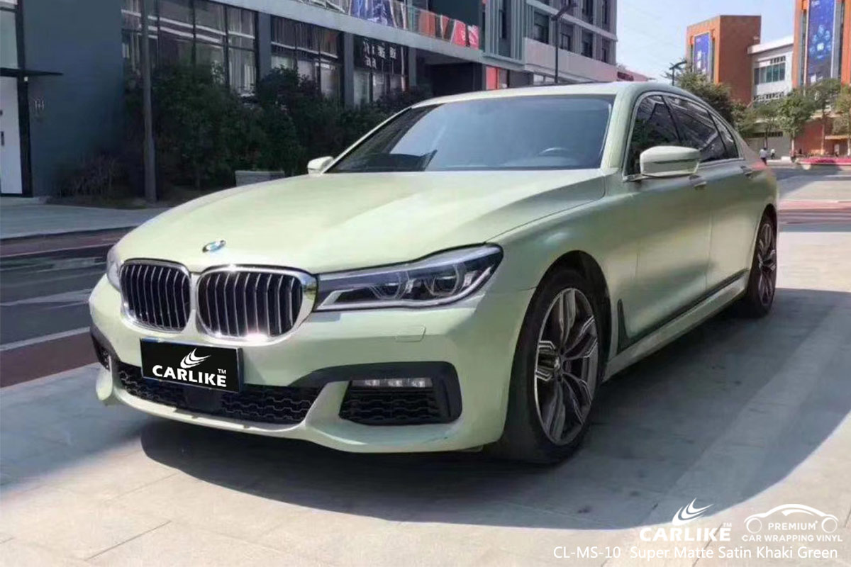 CL-MS-10 super matte satin khaki green car wrap vinyl matte for BMW Oregon United States