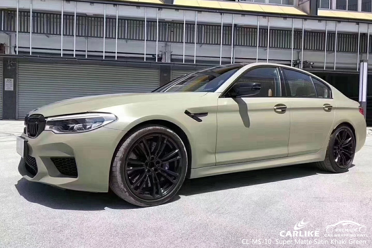 CL-MS-10 super matte satin khaki green car wrap vinyl matte for BMW Oregon United States