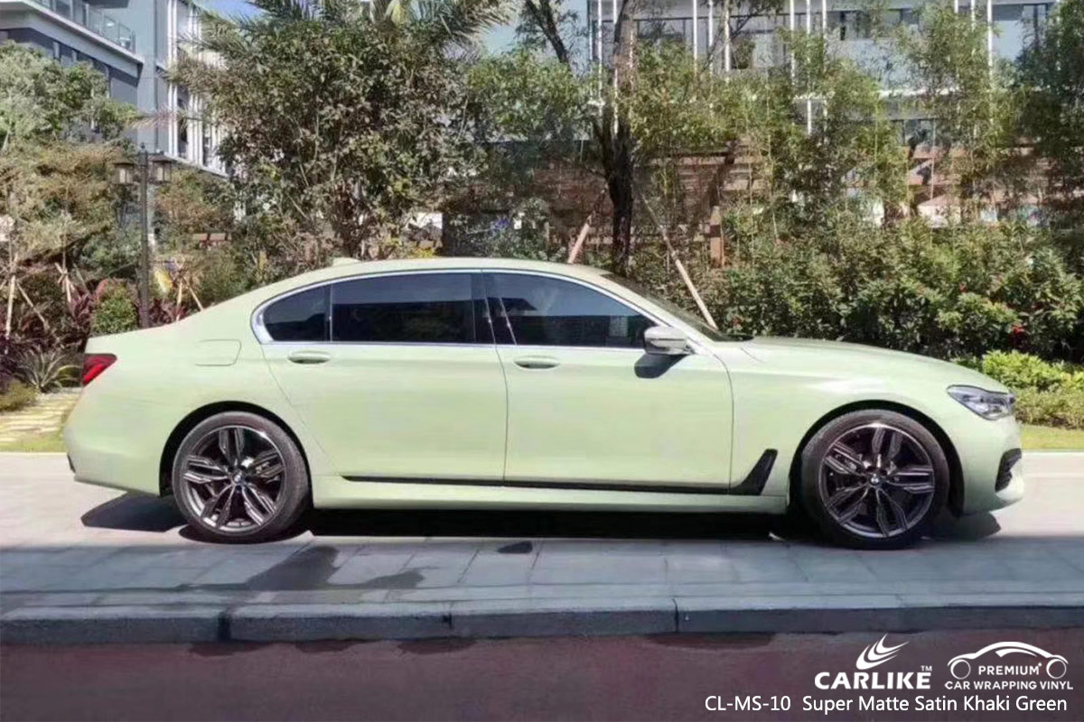 CL-MS-10 super matte satin khaki green car wrap vinyl matte for BMW Oregon United States