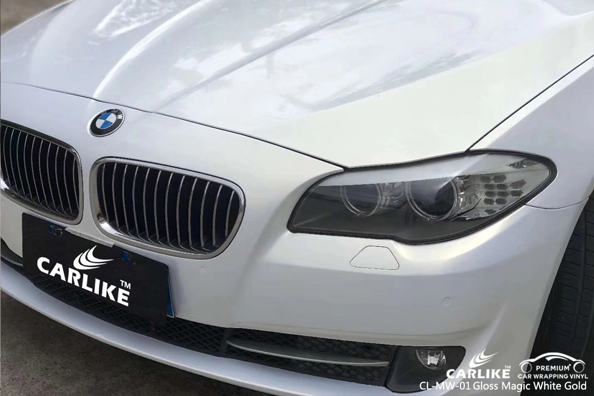 CL-MW-01 gloss magic white to gold protective vinyl for cars for BMW Sirnak Turkey