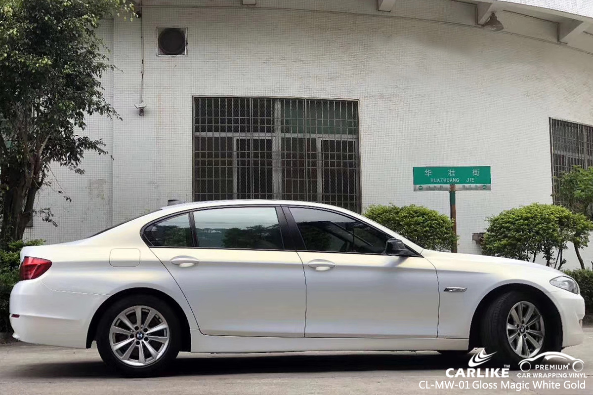 CL-MW-01 gloss magic white to gold protective vinyl for cars for BMW Sirnak Turkey
