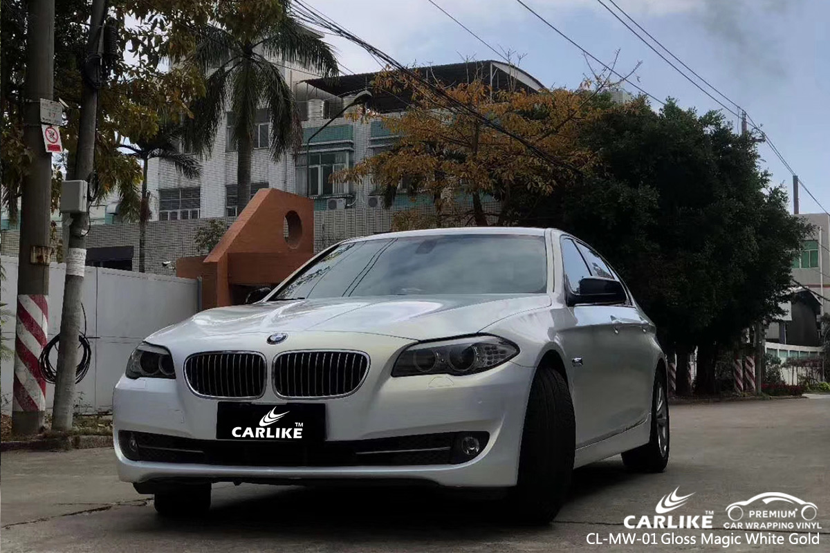 CL-MW-01 gloss magic white to gold protective vinyl for cars for BMW Sirnak Turkey