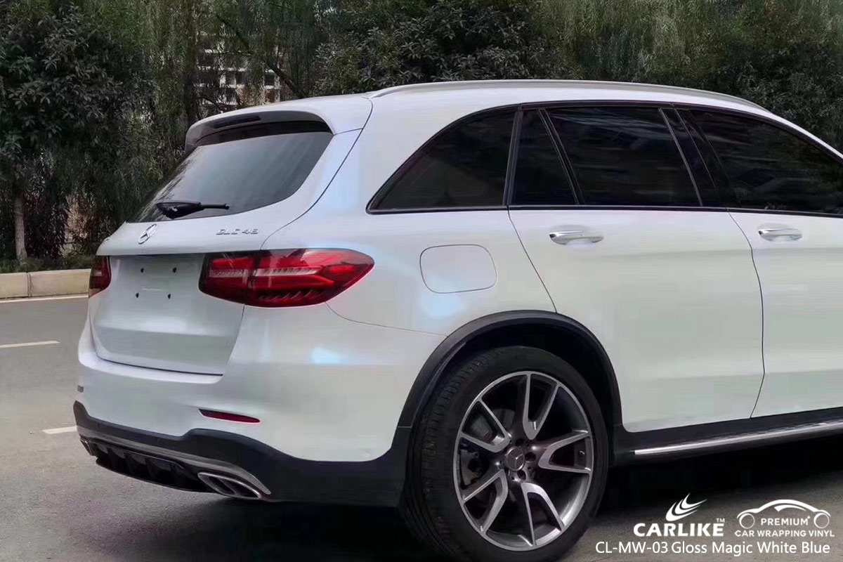 CL-MW-03 gloss magic white to blue ppf film for MERCEDES-BENZ Goias Brazil