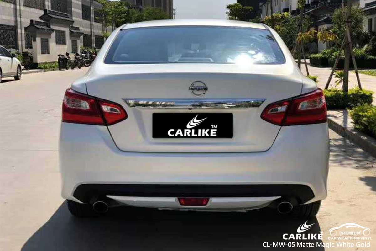 CL-MW-05 matte magic white to gold ppf film for NISSAN Overijssel Netherlands