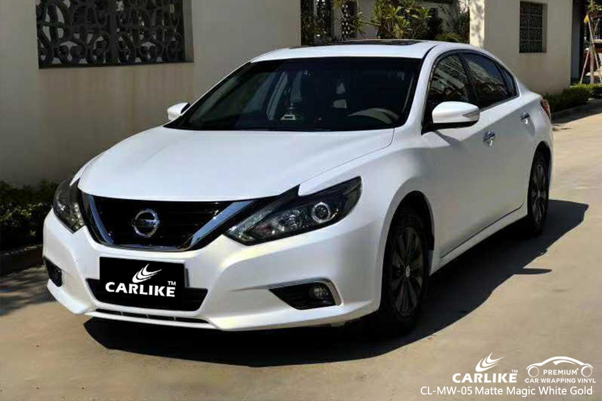 CL-MW-05 matte magic white to gold ppf film for NISSAN Overijssel Netherlands