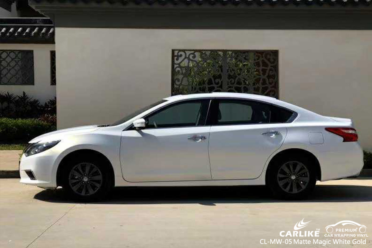 CL-MW-05 matte magic white to gold ppf film for NISSAN Overijssel Netherlands