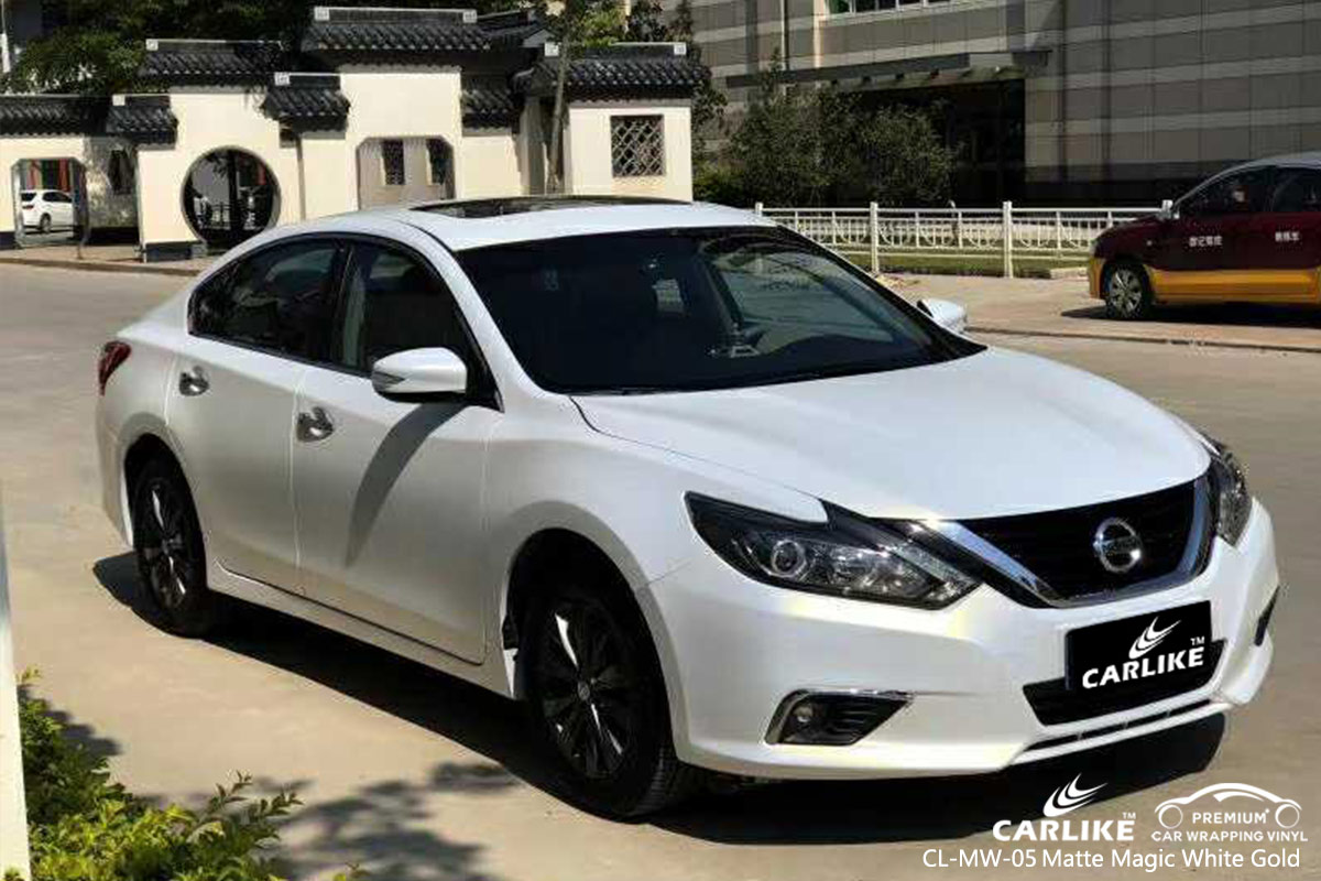 CL-MW-05 matte magic white to gold ppf film for NISSAN Overijssel Netherlands