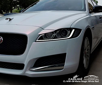 CL-MW-08 mat sihirli beyazdan kırmızıya JAGUAR Terengganu Malezya için arabalar için koruyucu vinil