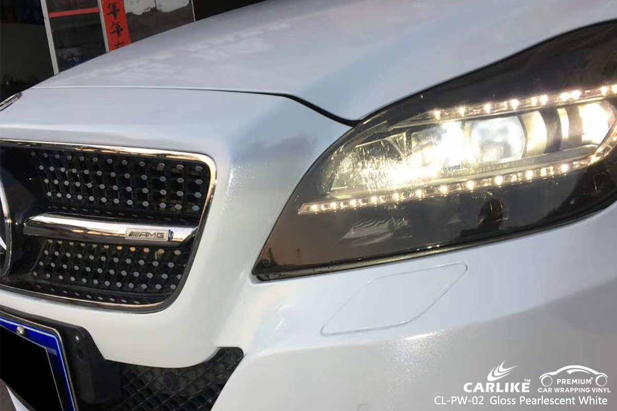 CL-PW-02 gloss pearlescent white vinyl sticker paper for MERCEDES-BENZ Perm Krai Russia