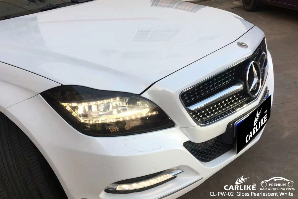 CL-PW-02 gloss pearlescent white vinyl sticker paper for MERCEDES-BENZ Perm Krai Russia