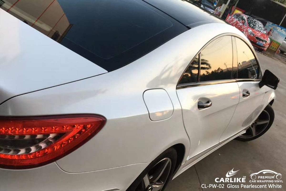 CL-PW-02 gloss pearlescent white vinyl sticker paper for MERCEDES-BENZ Perm Krai Russia