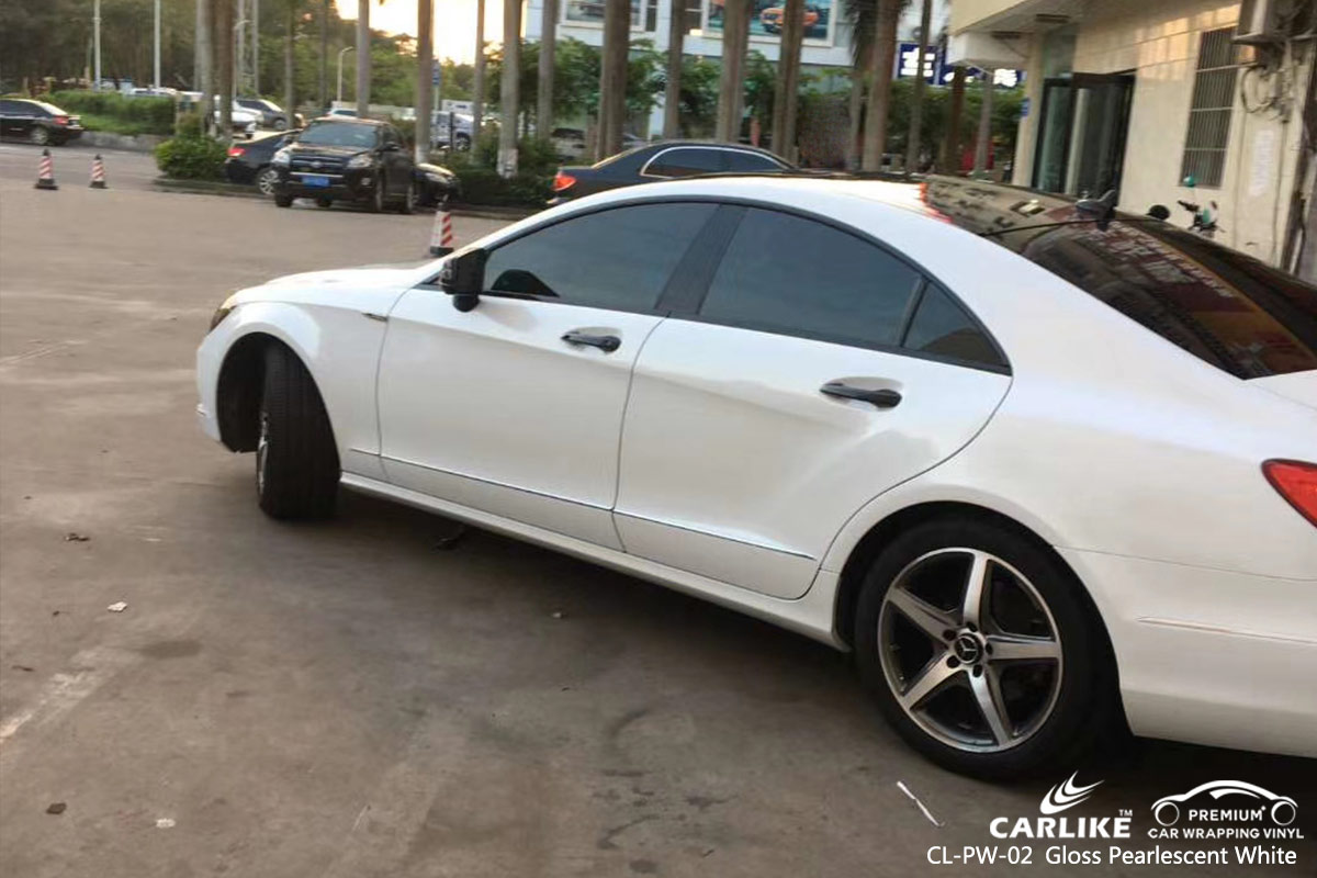 CL-PW-02 gloss pearlescent white vinyl sticker paper for MERCEDES-BENZ Perm Krai Russia