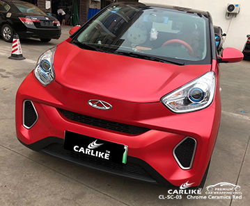 CL-SC-03 CHERY Selangor Malezya için krom seramik kırmızı vinil şal parlak