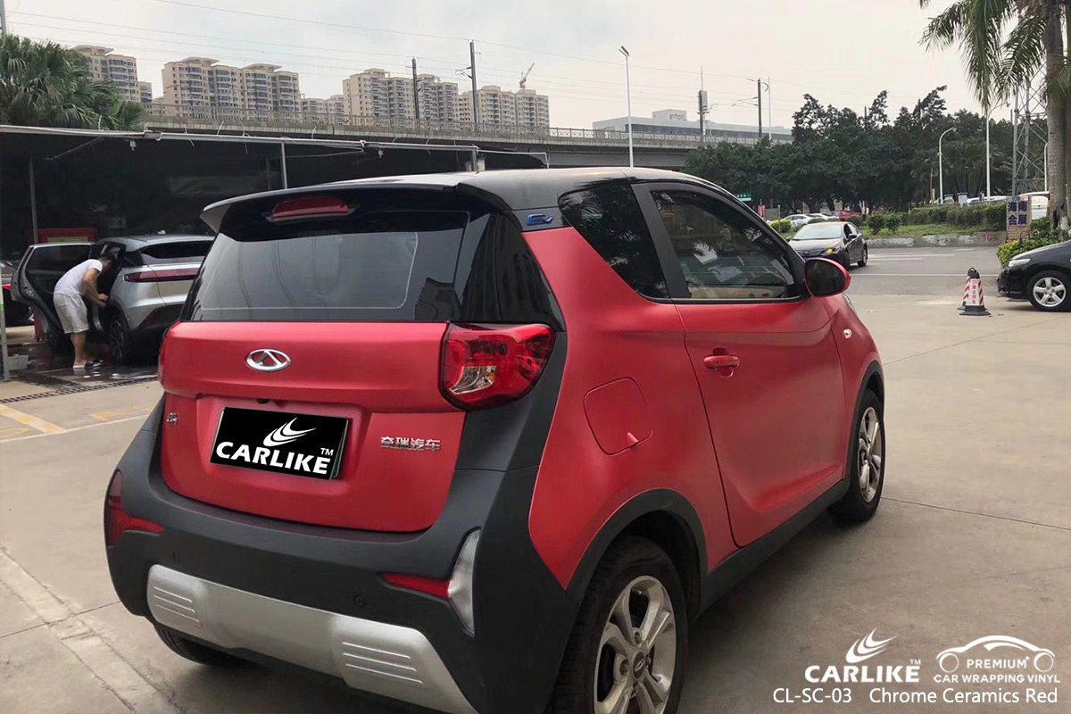 CL-SC-03 chrome ceramics red vinyl wrap gloss for CHERY Selangor Malaysia