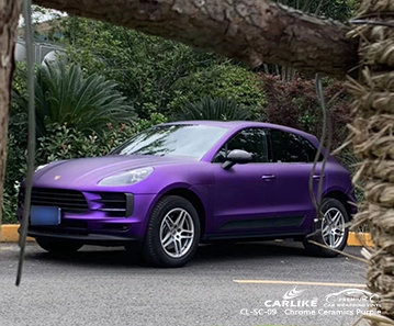 CL-SC-09 غلاف فينيل أرجواني من السيراميك والكروم لشركة PORSCHE Rhineland-Palatinate Germany