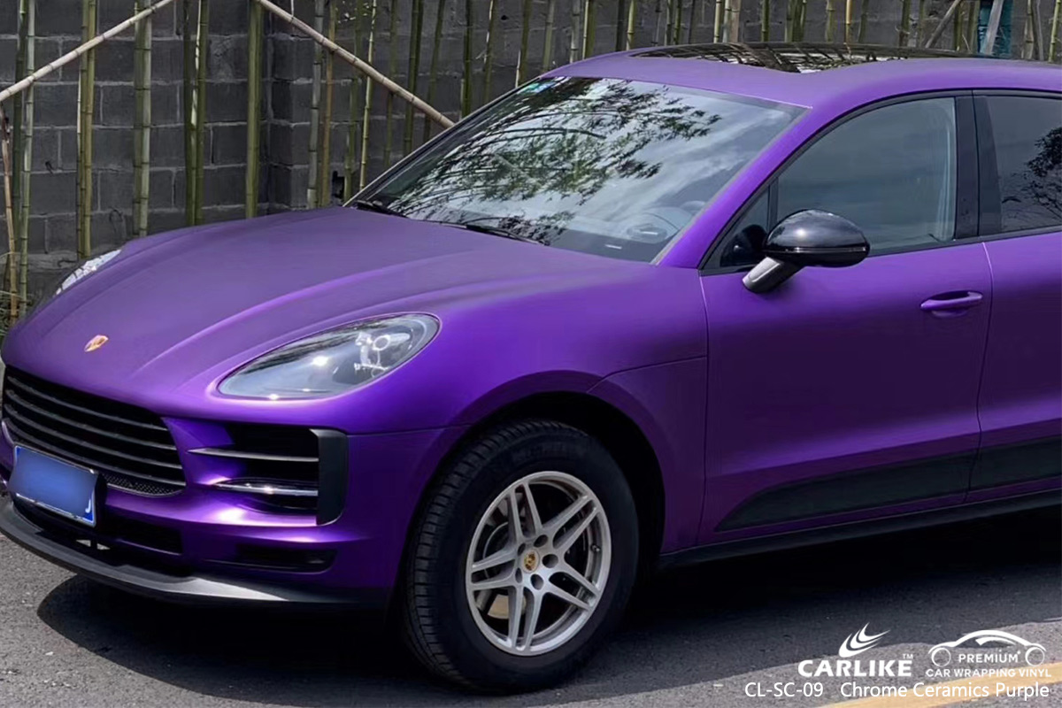 CL-SC-09 chrome ceramics purple vinyl wrap for PORSCHE Rhineland-Palatinate Germany