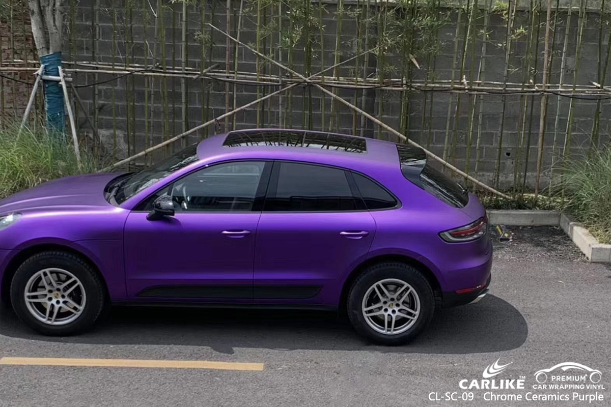 CL-SC-09 chrome ceramics purple vinyl wrap for PORSCHE Rhineland-Palatinate Germany