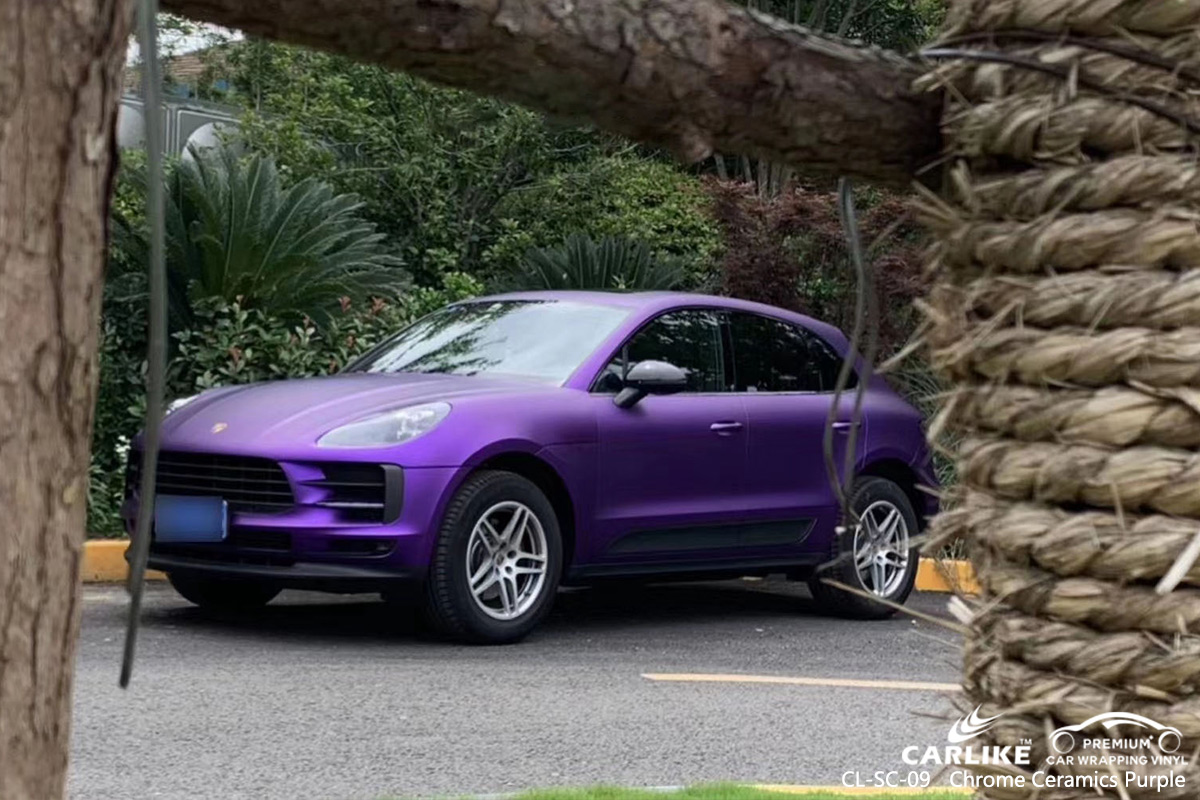 CL-SC-09 chrome ceramics purple vinyl wrap for PORSCHE Rhineland-Palatinate Germany