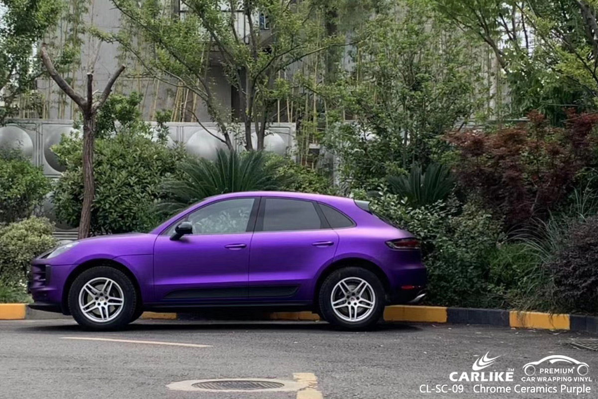 CL-SC-09 chrome ceramics purple vinyl wrap for PORSCHE Rhineland-Palatinate Germany