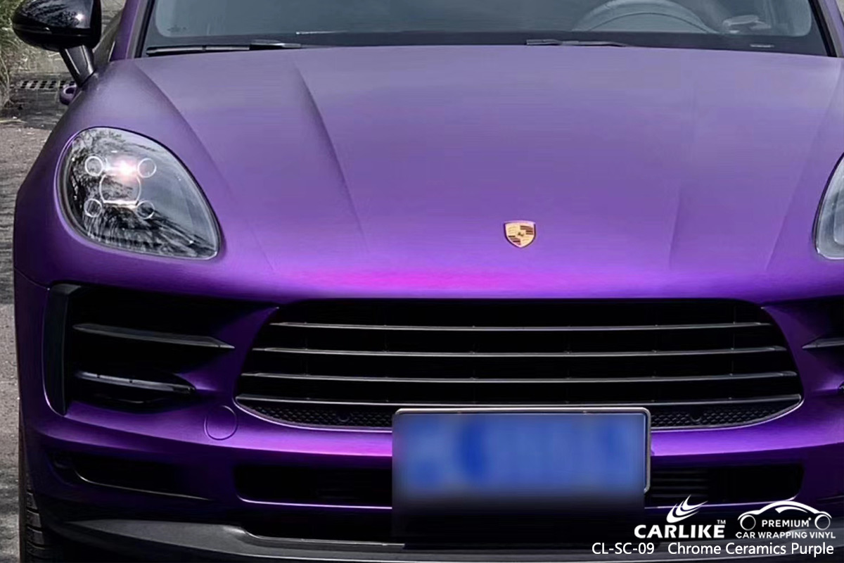 CL-SC-09 chrome ceramics purple vinyl wrap for PORSCHE Rhineland-Palatinate Germany