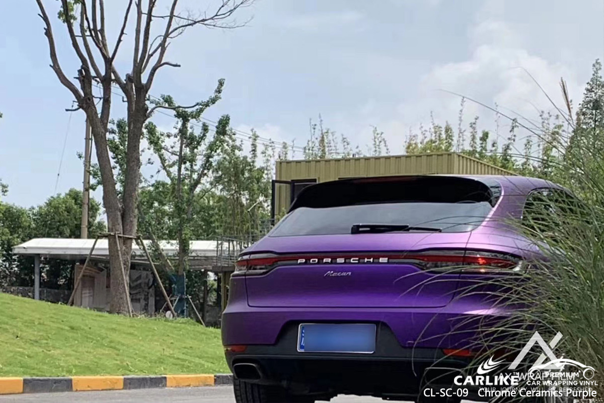 CL-SC-09 chrome ceramics purple vinyl wrap for PORSCHE Rhineland-Palatinate Germany