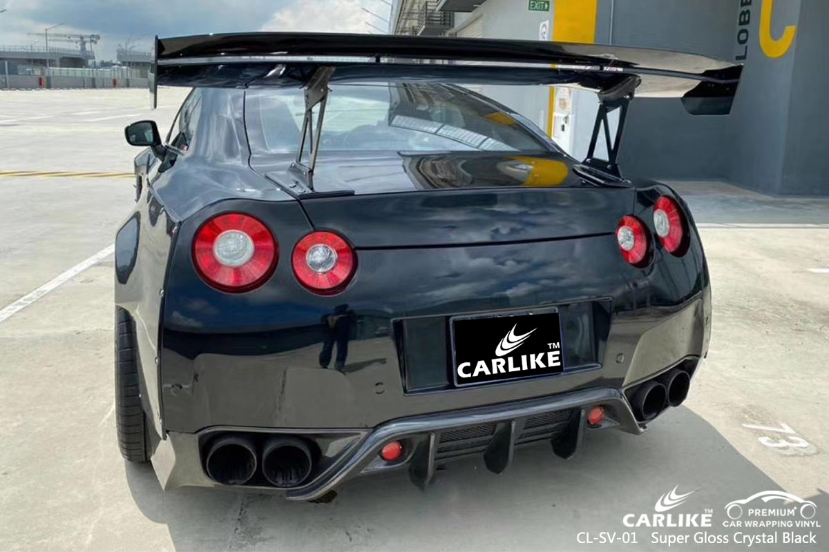 CL-SV-01 super gloss crystal black car wrapping foil for GTR Rhode Island United States