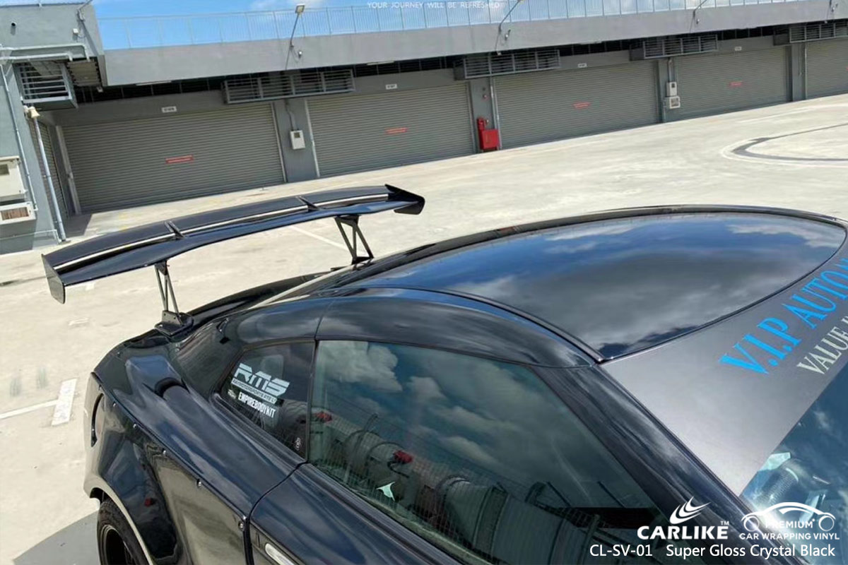 CL-SV-01 super gloss crystal black car wrapping foil for GTR Rhode Island United States