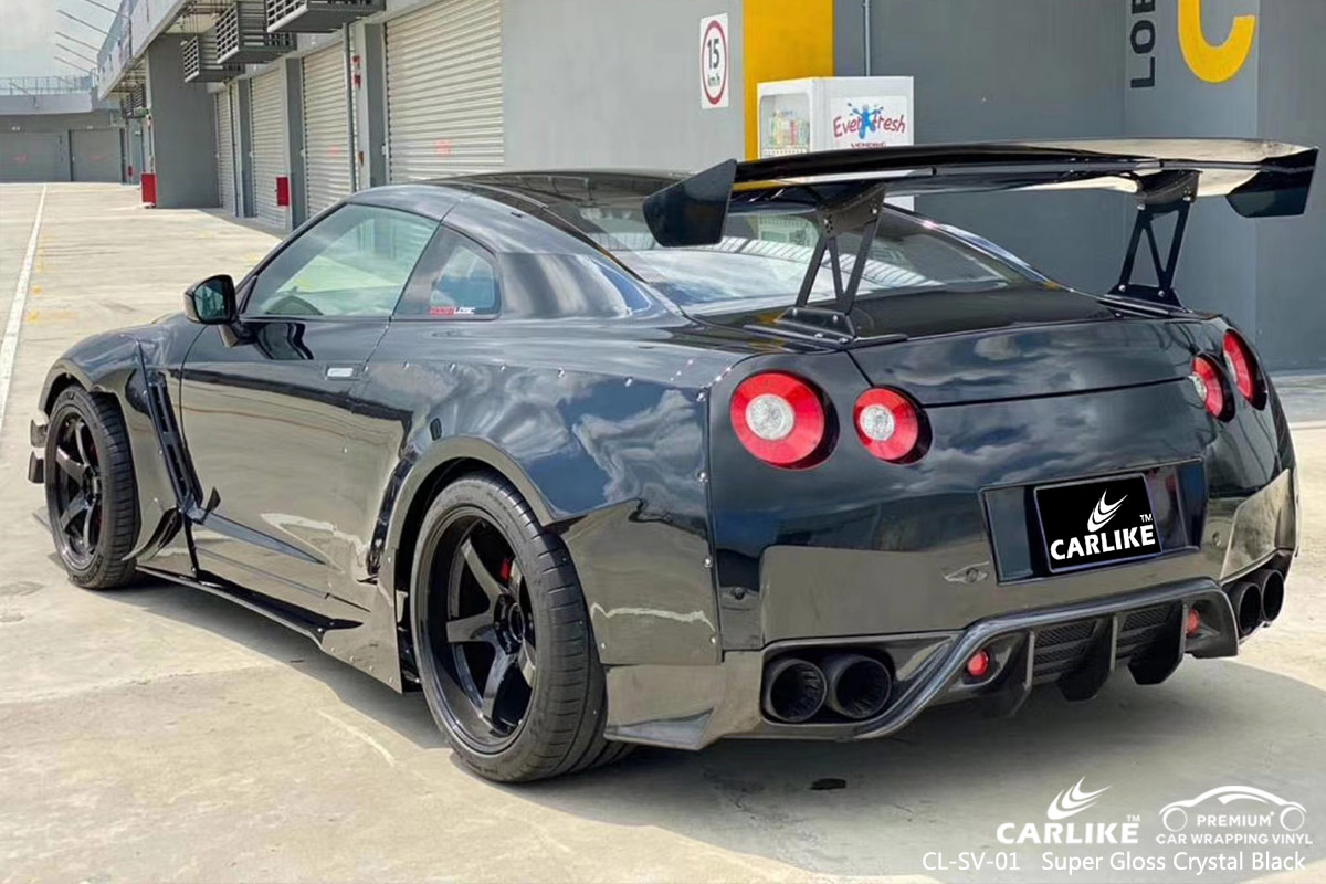 CL-SV-01 super gloss crystal black car wrapping foil for GTR Rhode Island United States