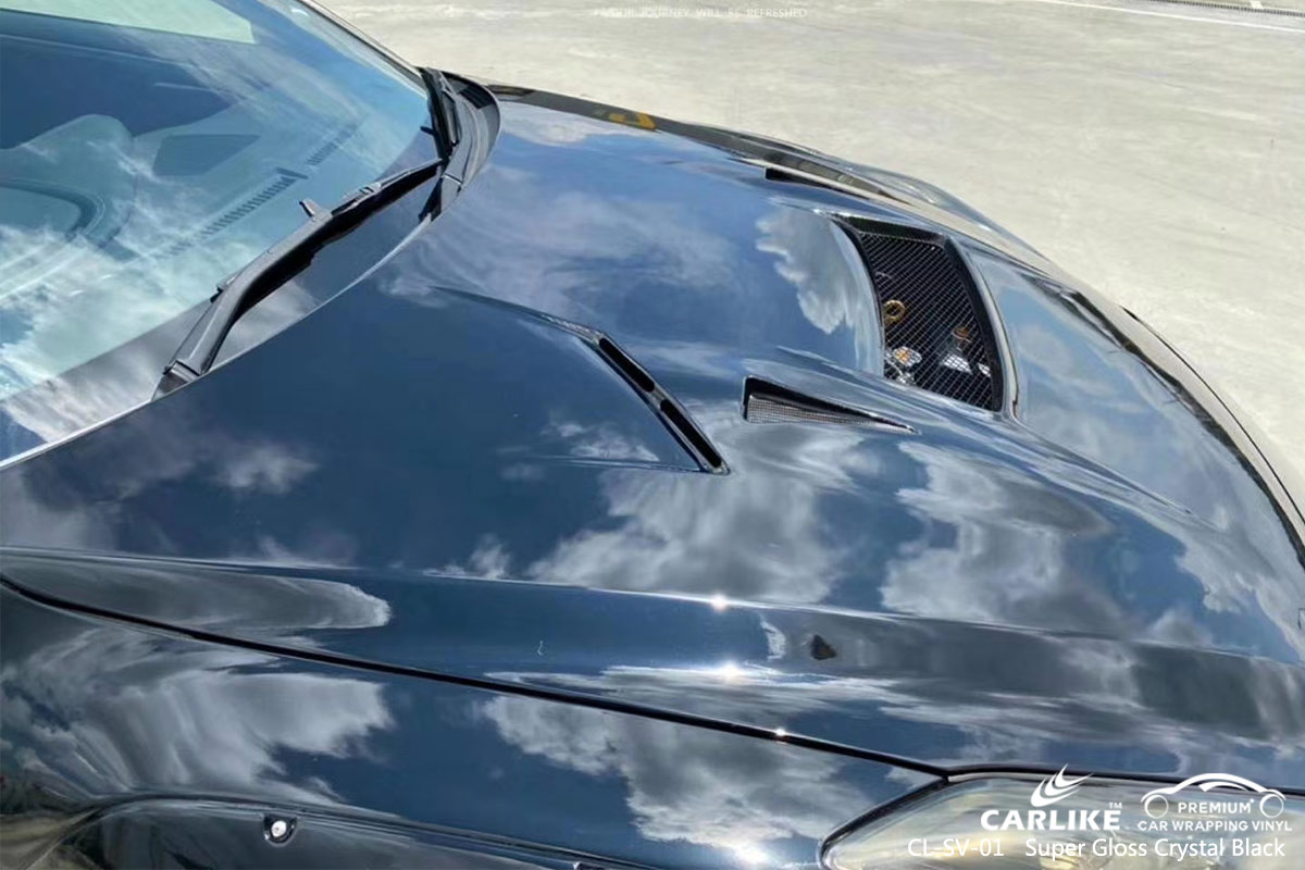 CL-SV-01 super gloss crystal black car wrapping foil for GTR Rhode Island United States