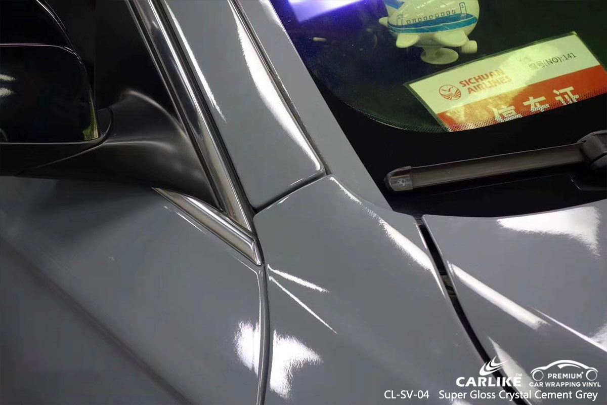 CL-SV-04 super gloss crystal cement grey wrap my car for BMW Minnesota United States