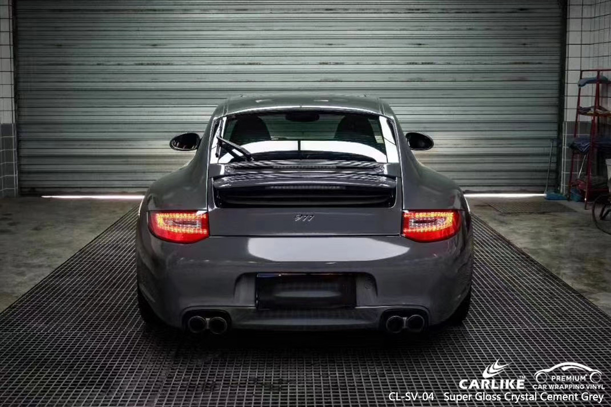 CL-SV-04 super gloss crystal cement grey car wrap vinyl matte for PORSCHE Pays de la Loire France