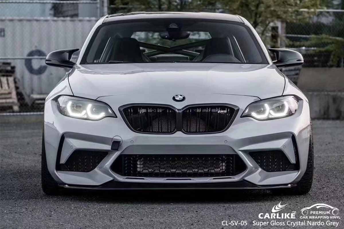 CL-SV-05 super gloss crystal nardo grey carbon fibre vinyl wrap for bikes for BMW Maranhao Brazil