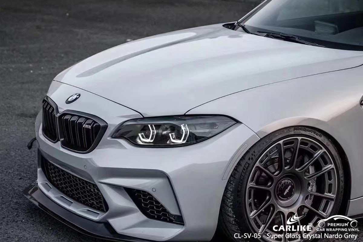 CL-SV-05 super gloss crystal nardo grey carbon fibre vinyl wrap for bikes for BMW Maranhao Brazil
