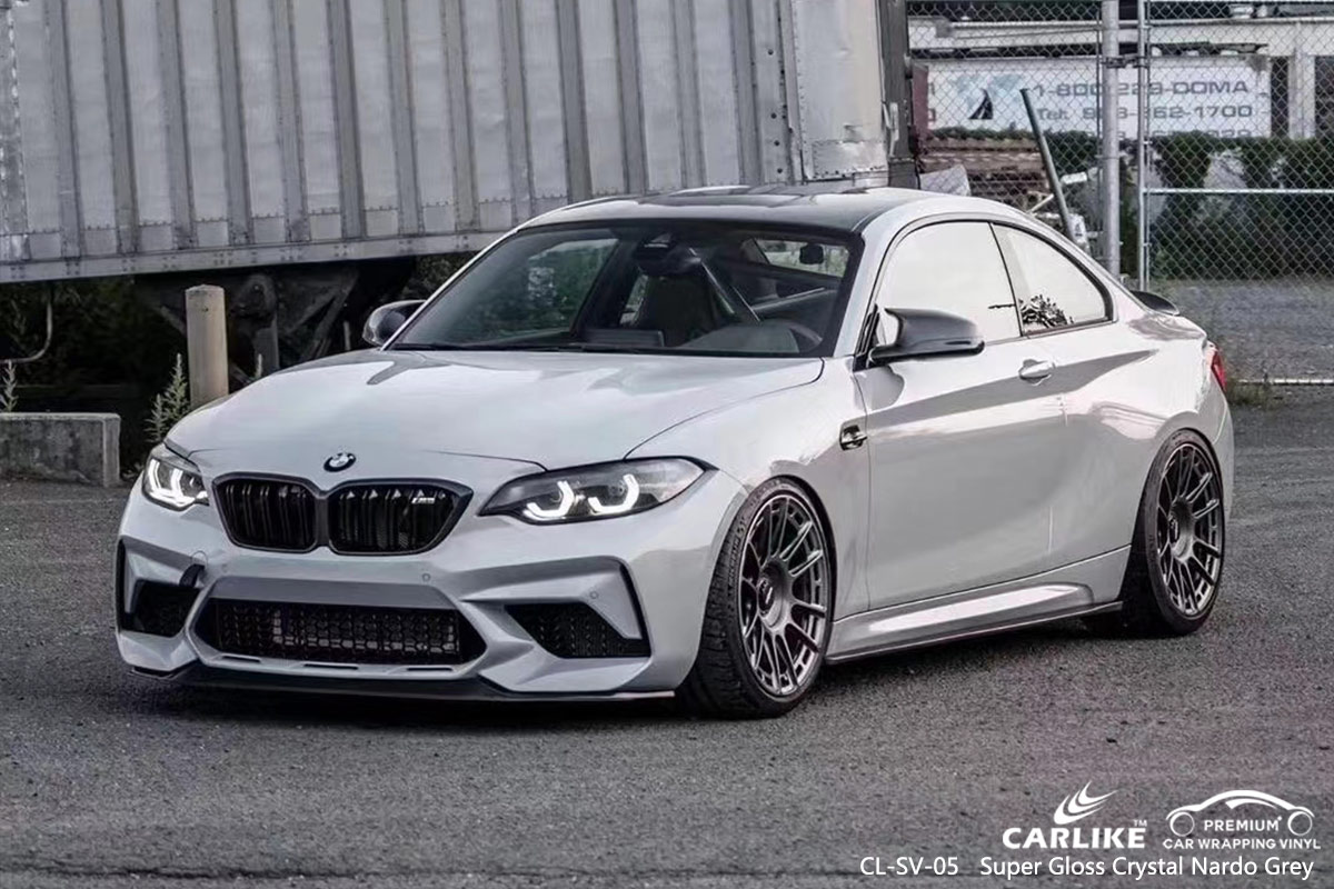 CL-SV-05 super gloss crystal nardo grey carbon fibre vinyl wrap for bikes for BMW Maranhao Brazil