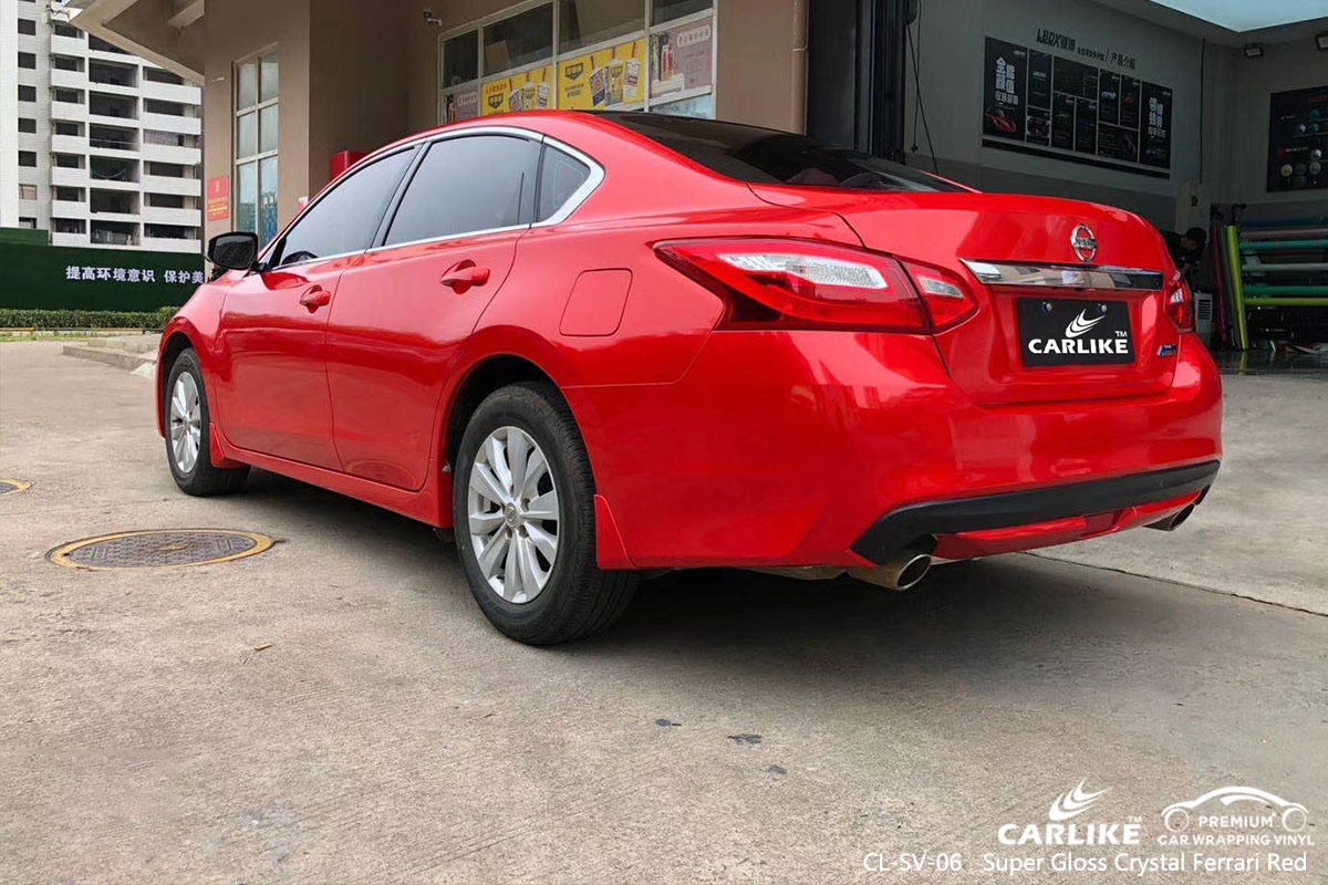 CL-SV-06 super gloss crystal ferrari red vinyl sticker paper for NISSAN Arizona United States