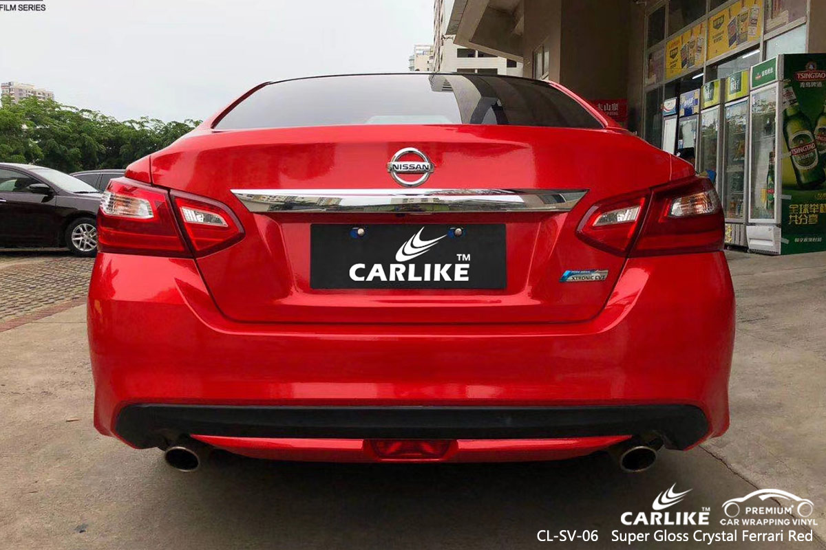 CL-SV-06 super gloss crystal ferrari red vinyl sticker paper for NISSAN Arizona United States